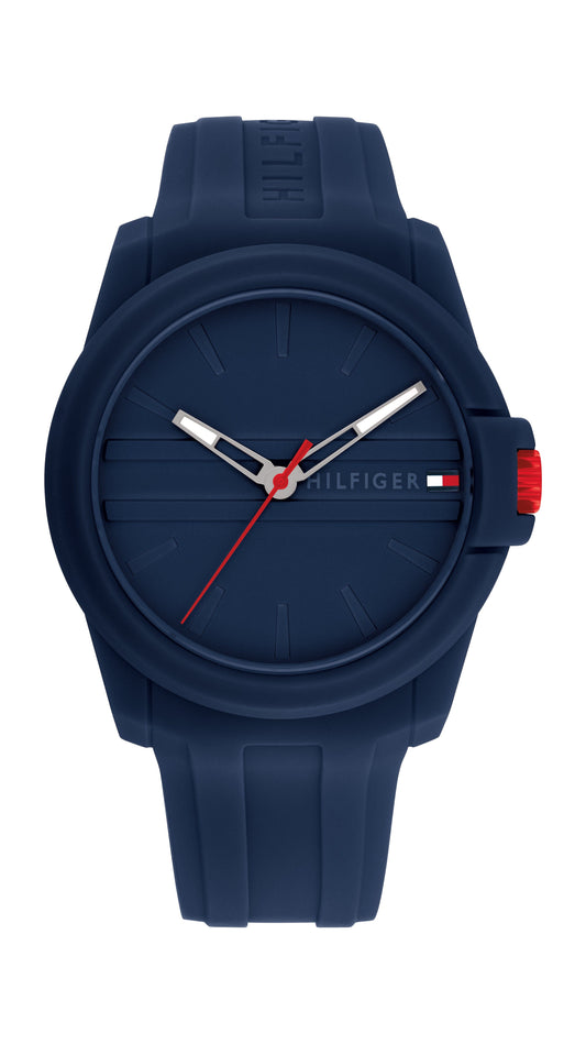 Tommy Hilfiger Austin Navy Silicone Navy Dial Men's Watch 1710595 watches item