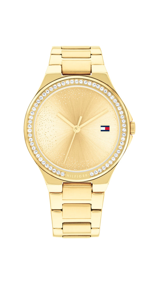 Tommy Hilfiger Juliette Ionic Plated Thin Gold Steel Light Gold Dial Ladies Watch 1782642 watches item