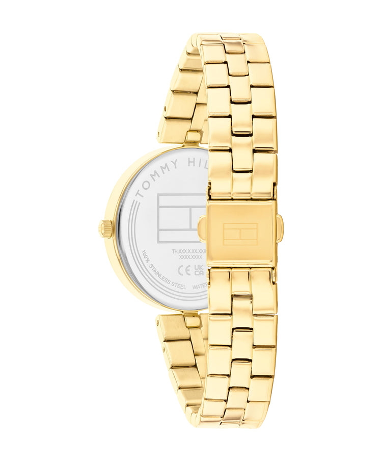 Tommy Hilfiger Ella Ionic Plated Thin Gold Steel Grey Dial Ladies Watch 1782685
