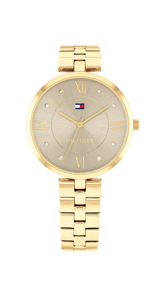 Tommy Hilfiger Ella Ionic Plated Thin Gold Steel Grey Dial Ladies Watch 1782685 watches item