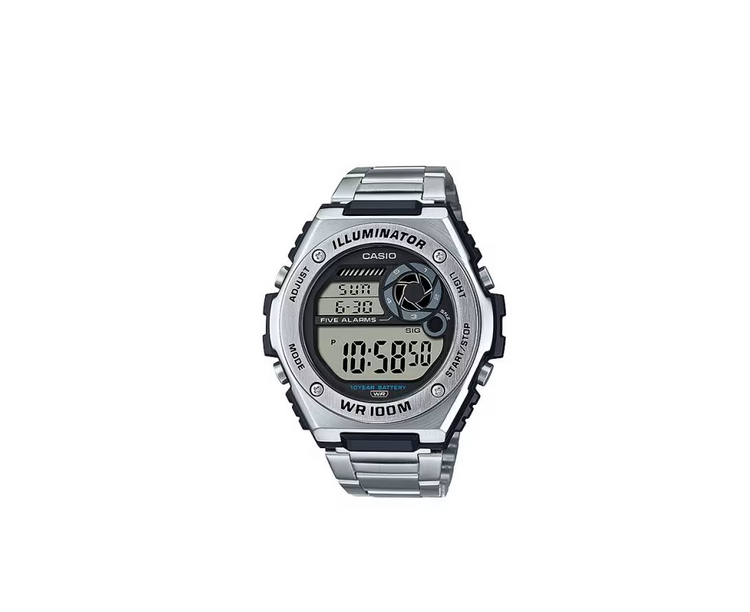 Casio Silver Digital Watch MWD100HD-1A