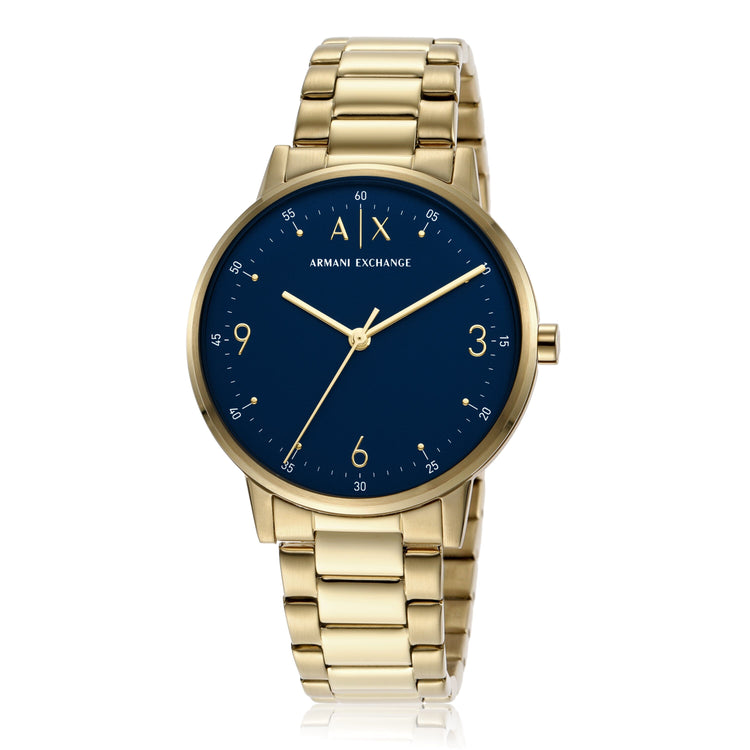 Armani Exchange Cayde Gold and Blue Men's Watch AX2749 Watches Armani Exchange