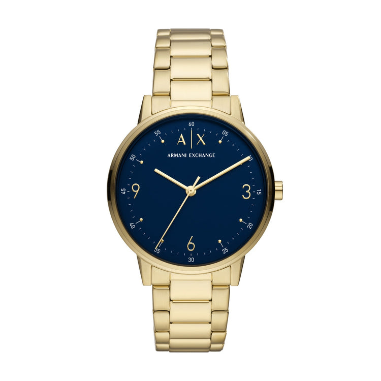 Armani Exchange Cayde Gold and Blue Men's Watch AX2749 Watches Armani Exchange