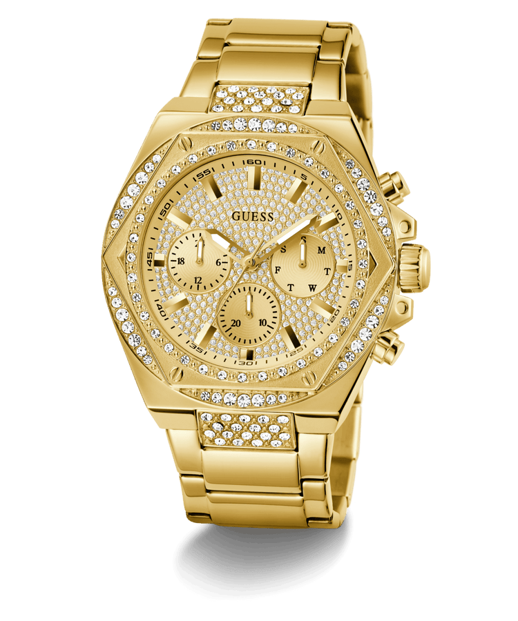 GUESS Men's Gold Tone Multi-function Watch GW0899G2