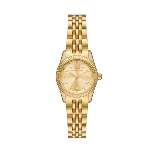 Michael Kors Lexington Three Hand Gold Tone Stainless Steel Watch MK4741 watches item