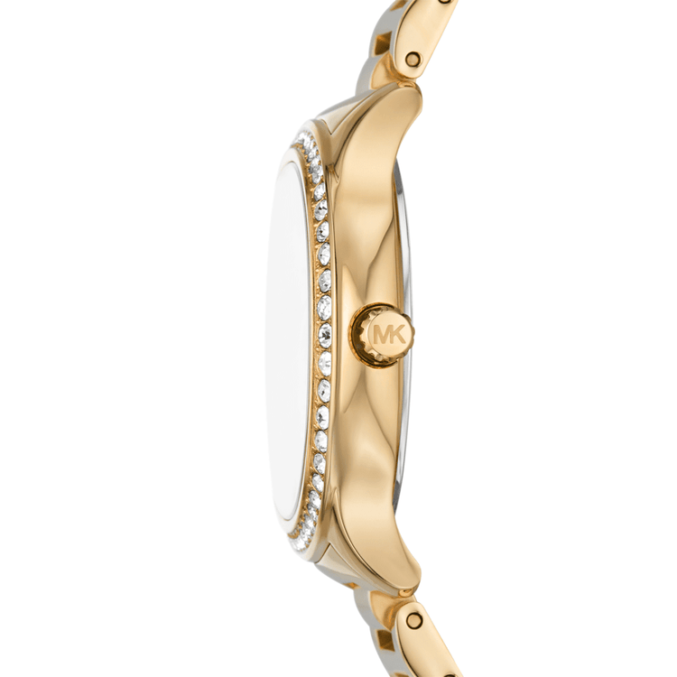 Michael Kors Sage Three-Hand Gold-Tone Stainless Steel Watch MK4805