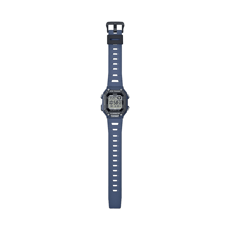 Casio Connect Digital Bluetooth Steps Dual Time Stopwatch 200M Water Resistant Blue Case And Resin Band WSB1000-2A
