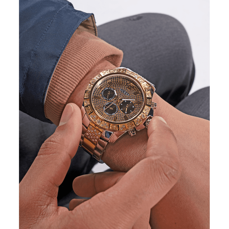 Guess Trend Majestic Trend Two-Tone Silver and Gold-Tone Multi-function Men's Watch GW0796G3
