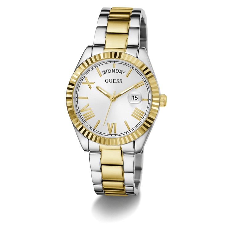 Guess Dress Luna Dress Two-Tone Day/Date Women's Watch GW0308L6