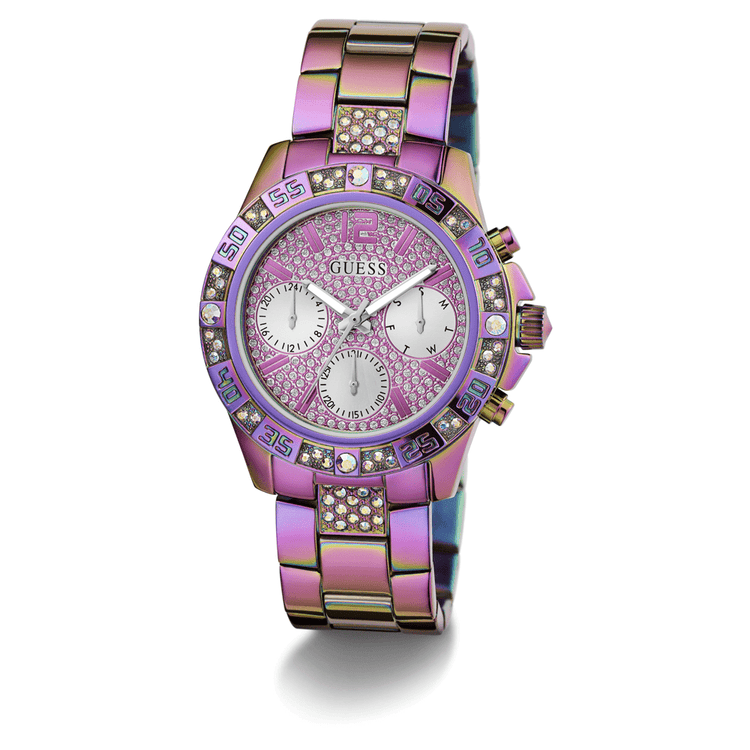 Guess Sport Majesty Sport Iridescent Crystal Bezel Men's Watch GW0771L4