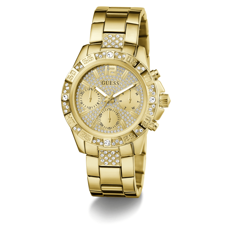 Guess Sport Majesty Sport Gold-Tone Crystal Bezel Men's Watch GW0771L2