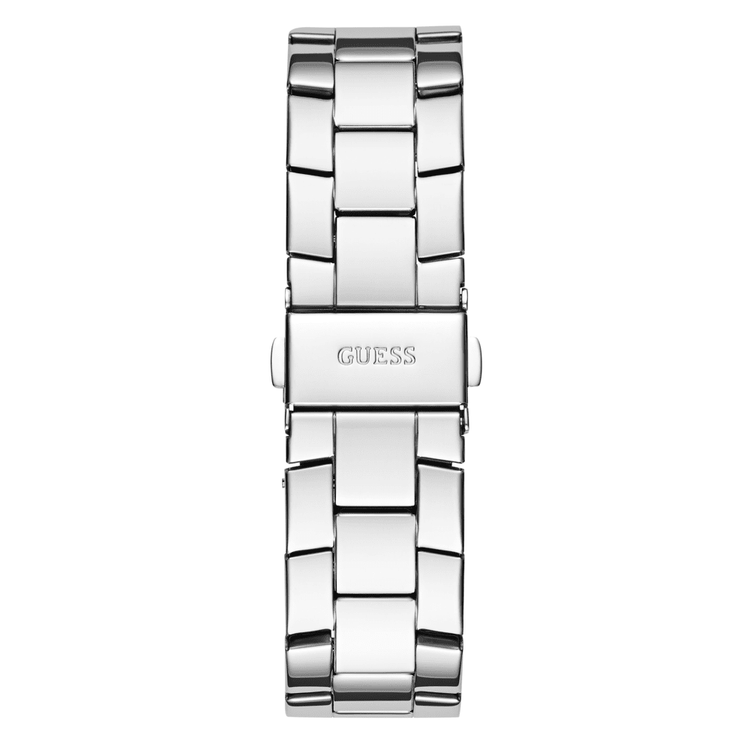 Guess Sport Majesty Sport Silver-Tone Crystal Bezel Men's Watch GW0771L1