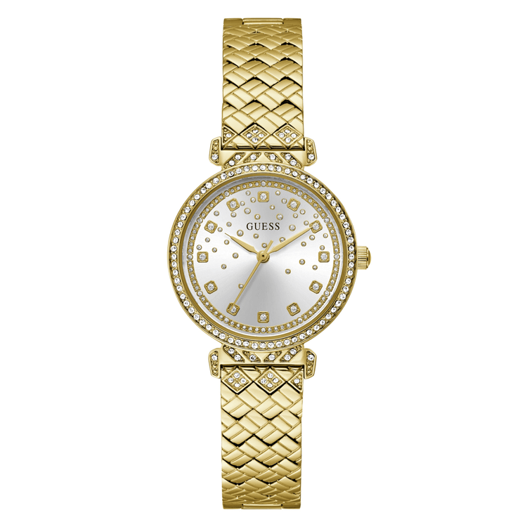 Guess Bejewelled Enchantment Bejewelled Gold-Tone Analogue Women's Watch GW0763L2