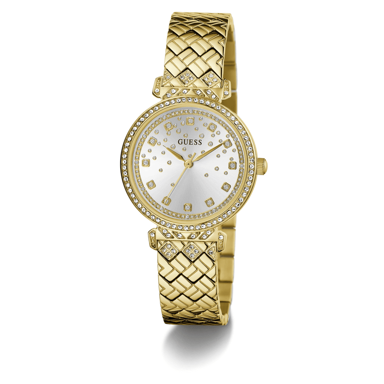 Guess Bejewelled Enchantment Bejewelled Gold-Tone Analogue Women's Watch GW0763L2