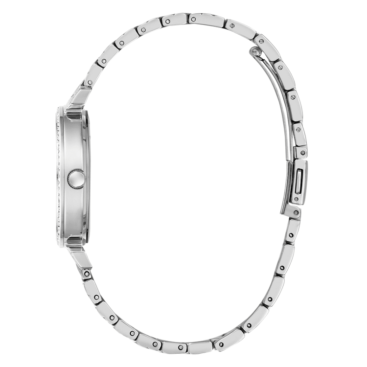 Guess Bejewelled Enchantment Bejewelled Silver-Tone Analogue Women's Watch GW0763L1