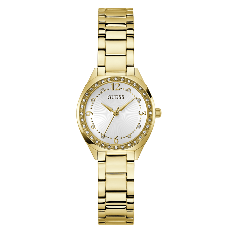 Guess Dress Charlotte Dress Gold-Tone Crystal Bezel Women's Watch GW0767L2