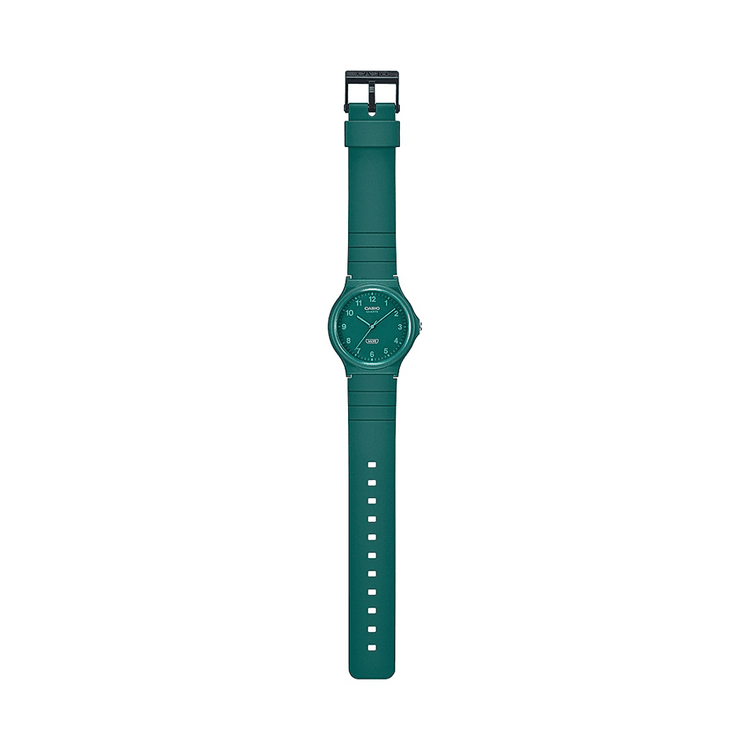 Casio Analogue Water Resistant Green Resin Band MQ24B-3B