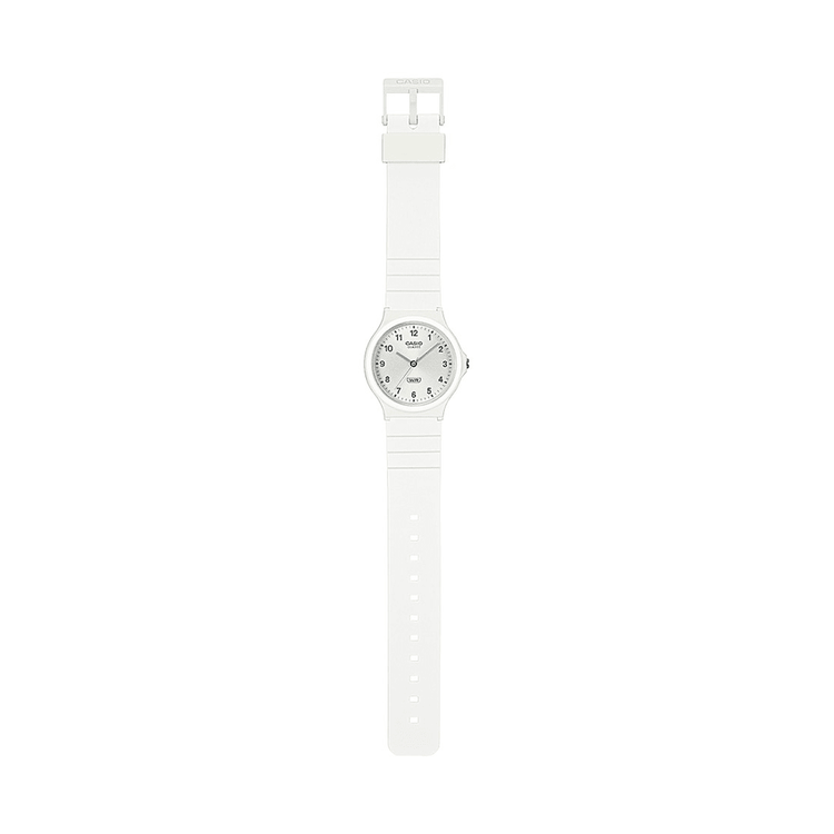 Casio Analogue Water Resistant White Resin Band MQ24B-7B