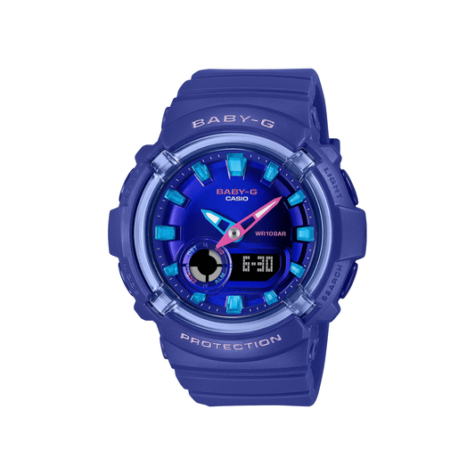 Casio Baby G Duo Dance In Neon Led Worldtime Stopwatch Alarm 100M Water Resistant Blue Case And Resin Band BGA280DN-2A watches item
