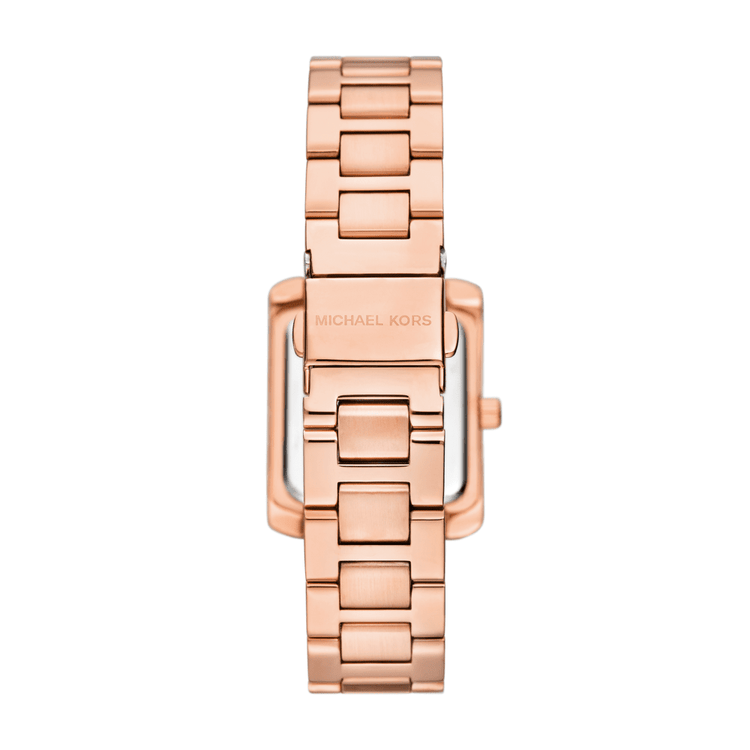 Michael Kors Emery Three-Hand Rose Gold-Tone Stainless Steel Watch, Earrings, and Bracelet Gift Set MK4838SET