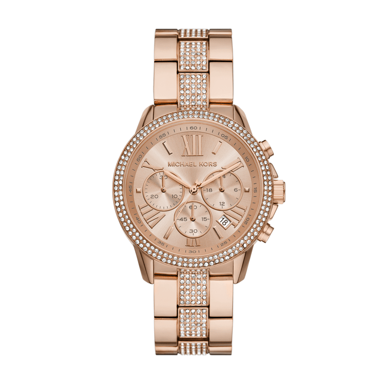Michael Kors Brynn Chronograph Rose Gold-Tone Stainless Steel Watch MK7505