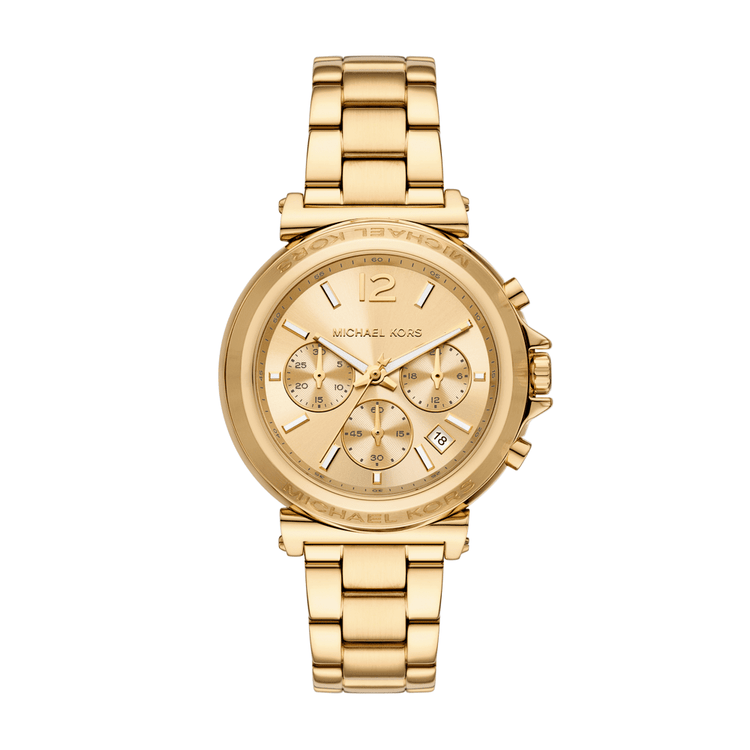 Michael Kors Maren Chronograph Gold-Tone Stainless Steel Watch MK7493