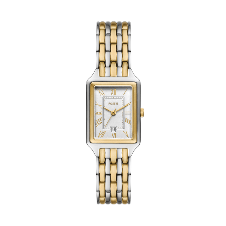 Fossil Raquel Three-Hand Date Two-Tone Stainless Steel Watch ES5368