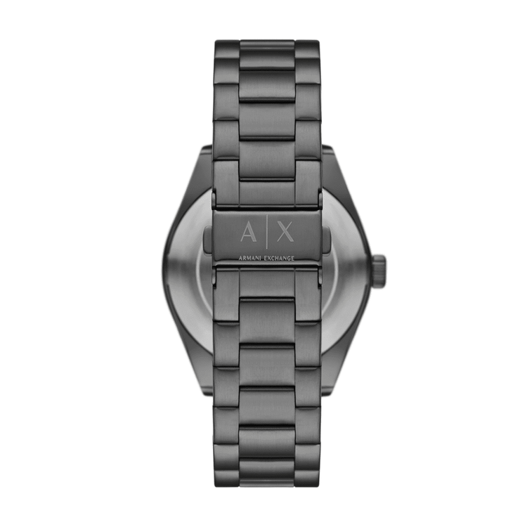 Armani Exchange Three-Hand Date Gunmetal Stainless Steel Watch AX1421