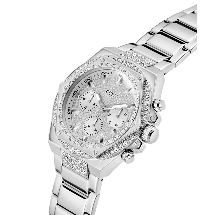 GUESS Men's Silver Tone Multi-function Watch GW0899G1