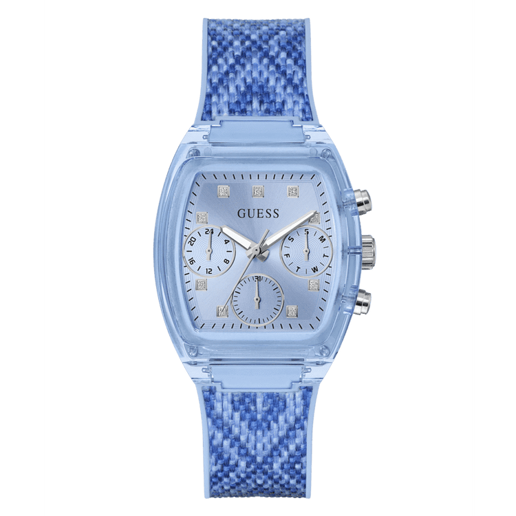 GUESS Ladies 2-Tone Blue Multi-function Watch GW0863L1