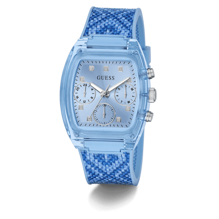 GUESS Ladies 2-Tone Blue Multi-function Watch GW0863L1