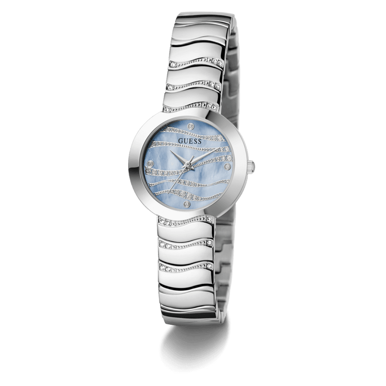 GUESS Ladies Silver Tone Analogue Watch GW0871L1