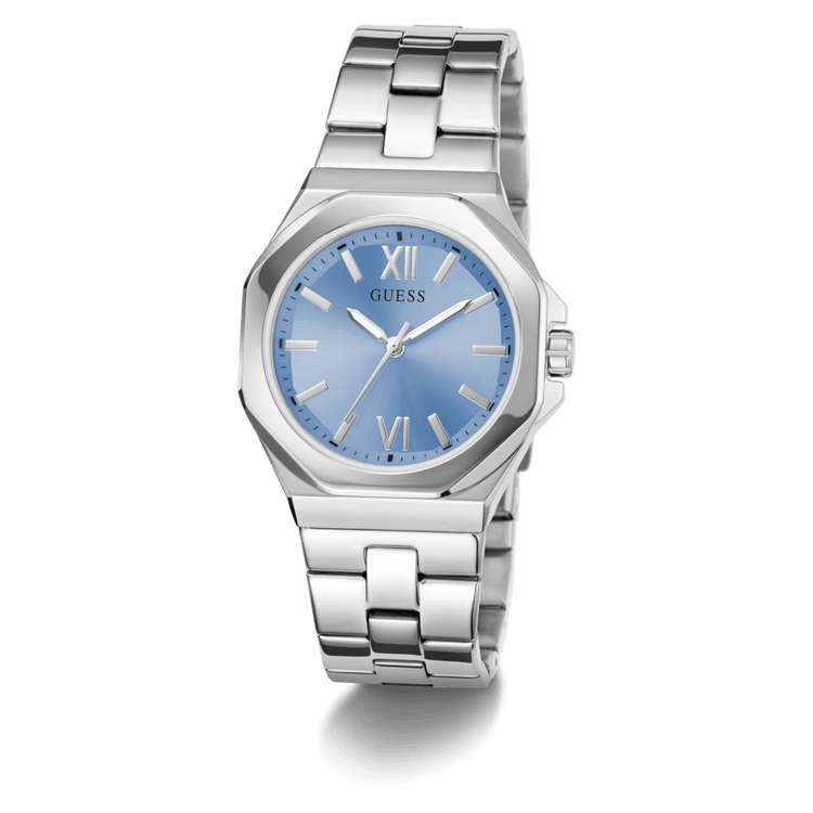 GUESS Ladies Silver Tone Analogue Watch GW0873L1