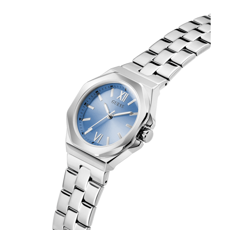 GUESS Ladies Silver Tone Analogue Watch GW0873L1