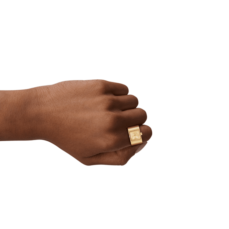 Michael Kors Darrington Two-Hand Gold-Tone Stainless Steel Watch Ring MK4883