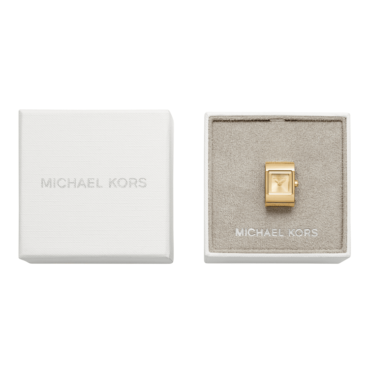 Michael Kors Darrington Two-Hand Gold-Tone Stainless Steel Watch Ring MK4883
