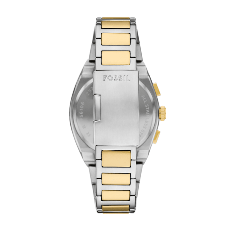 Fossil Everett Chronograph Two-Tone Stainless Steel Watch FS6106