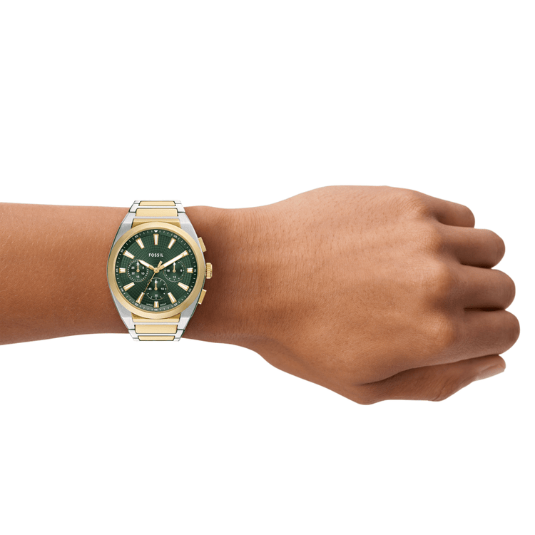Fossil Everett Chronograph Two-Tone Stainless Steel Watch FS6106