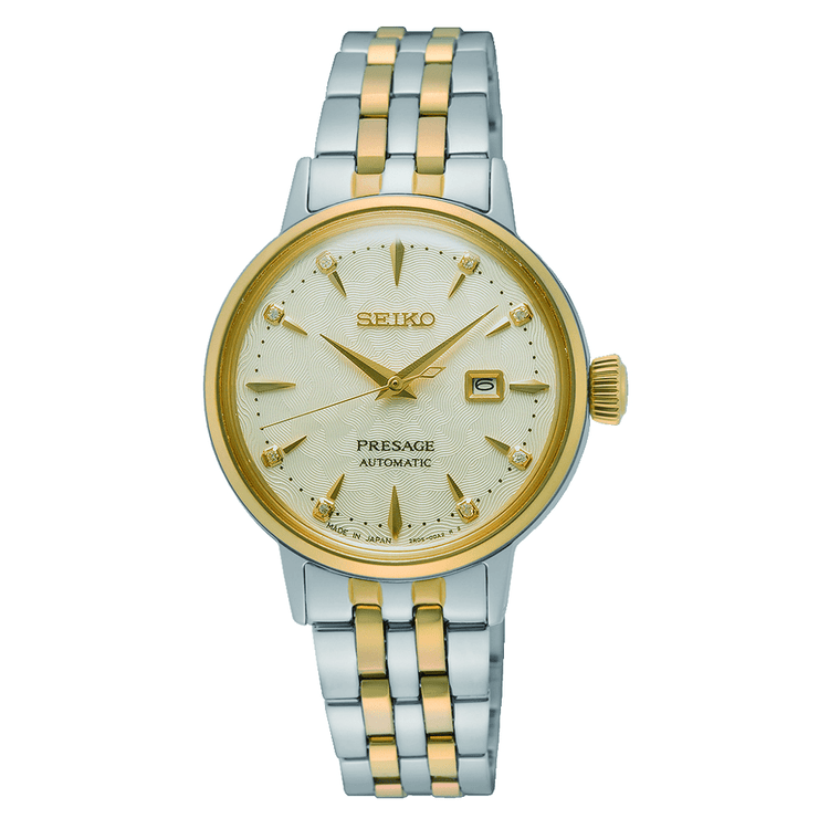 Seiko Ladies Stainless Steel Champagne Watch SRE010J