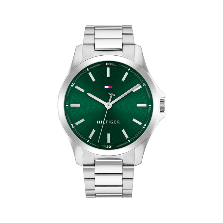 Tommy Hilfiger Bruce Stainless Steel Green Dial Men's Watch 1710672