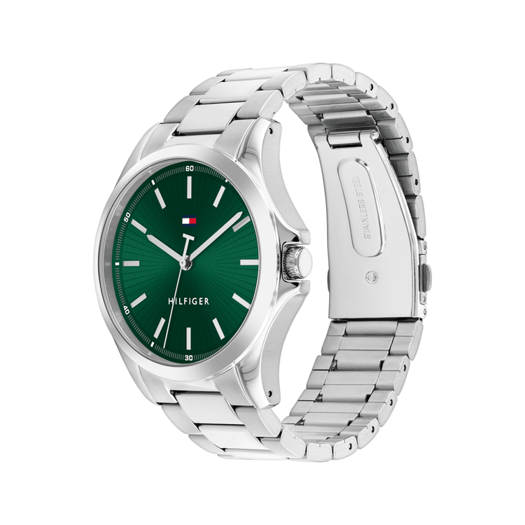Tommy Hilfiger Bruce Stainless Steel Green Dial Men's Watch 1710672