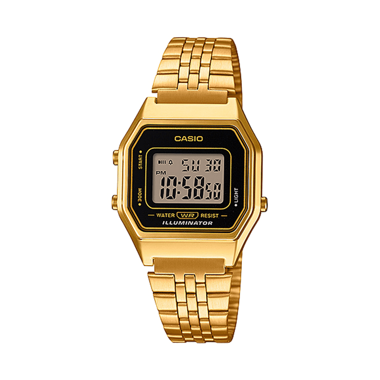 Casio Ladies Vintage Gold Digital Watch LA680WGA-1D