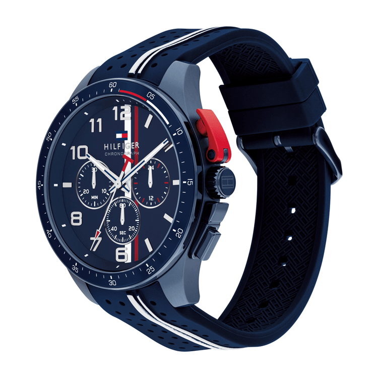 Tommy Hilfiger Bank Blue Silicone Blue Dial Men's Watch 1792169