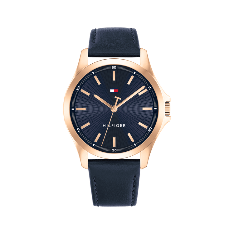 Tommy Hilfiger Bruce Blue Leather Navy Dial Men's Watch 1792189