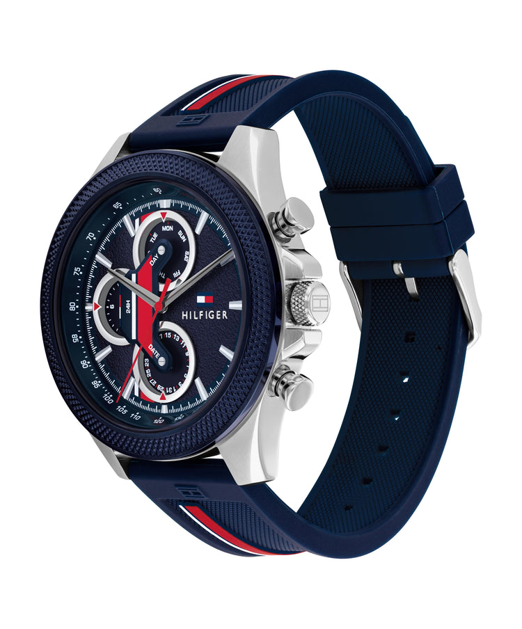 Tommy Hilfiger Clark Multiple Colour Silicone Navy Dial Men's Watch 1792083