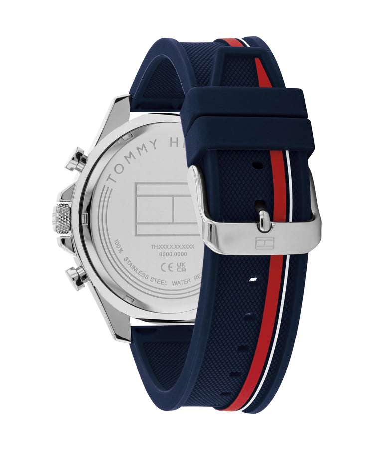 Tommy Hilfiger Clark Multiple Colour Silicone Navy Dial Men's Watch 1792083