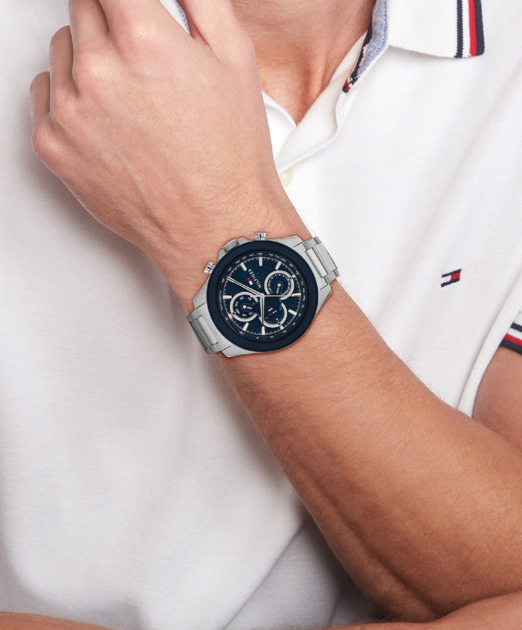Tommy Hilfiger Clark Stainless Steel Navy Dial Men's Watch 1792080