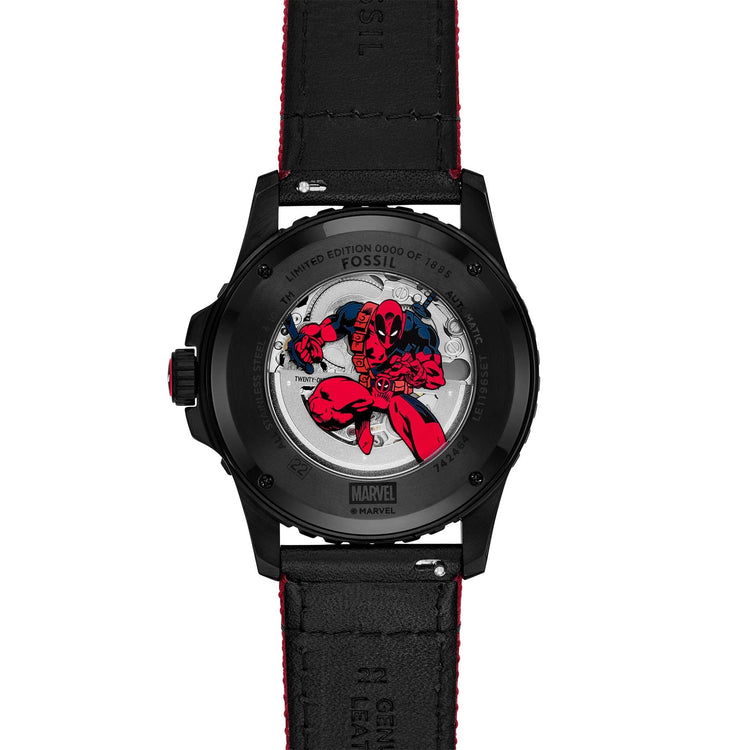 Fossil Marvel LE Deadpool Limited Edition Watch LE1196SET