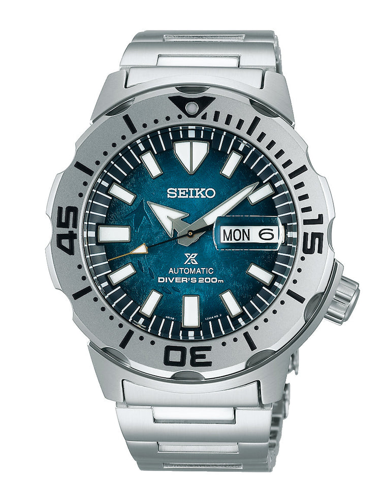Seiko Automatic Diver's Silver and Blue Men's Watch SRPH75K Watches Seiko