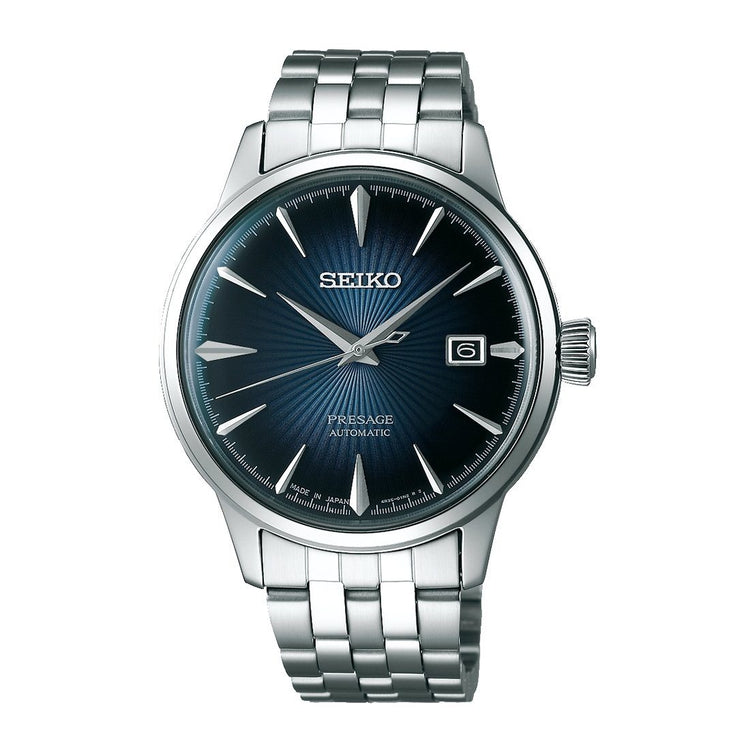 Seiko Presage Automatic Blue Face Mens Watch Model SRPB41J Watches Seiko